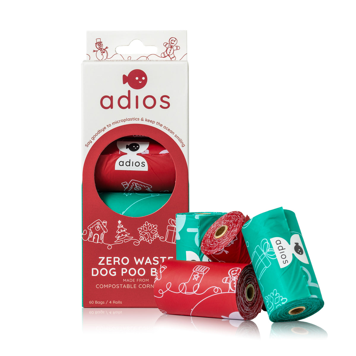 Christmas Compostable Dog Poo Bags