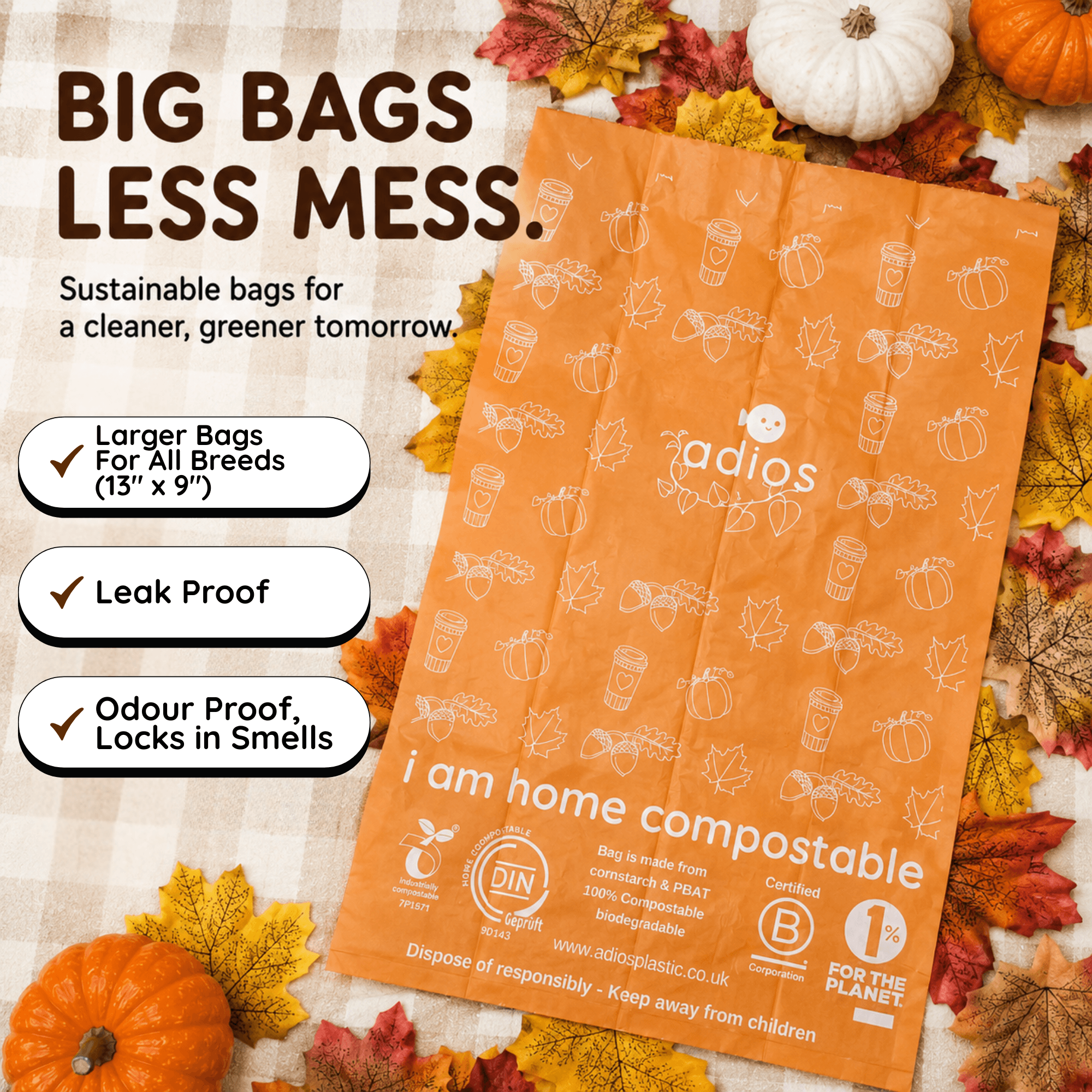 Autumn Compostable Dog Poo Bags 🍂