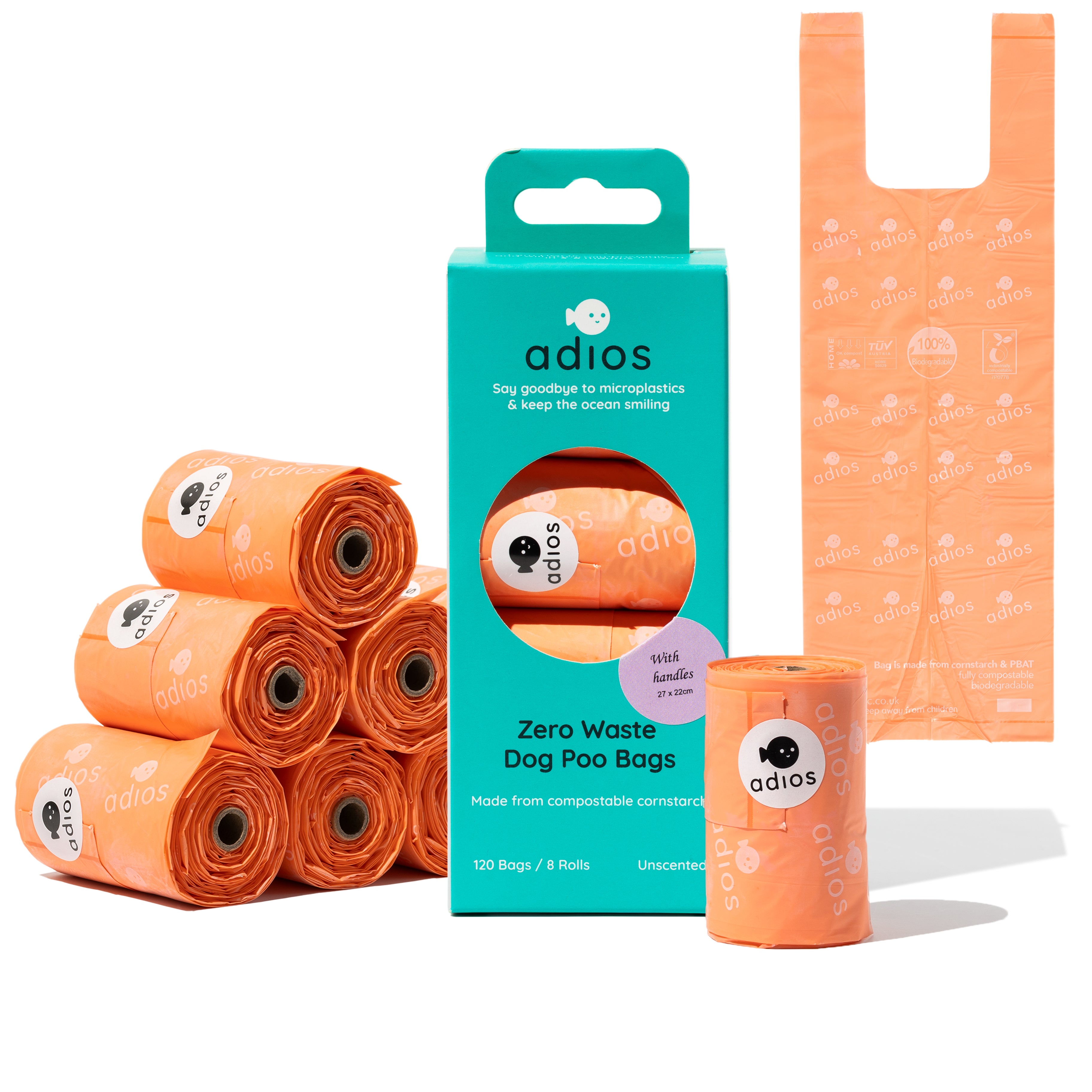 Biodegradable dog poop bags with handles best sale