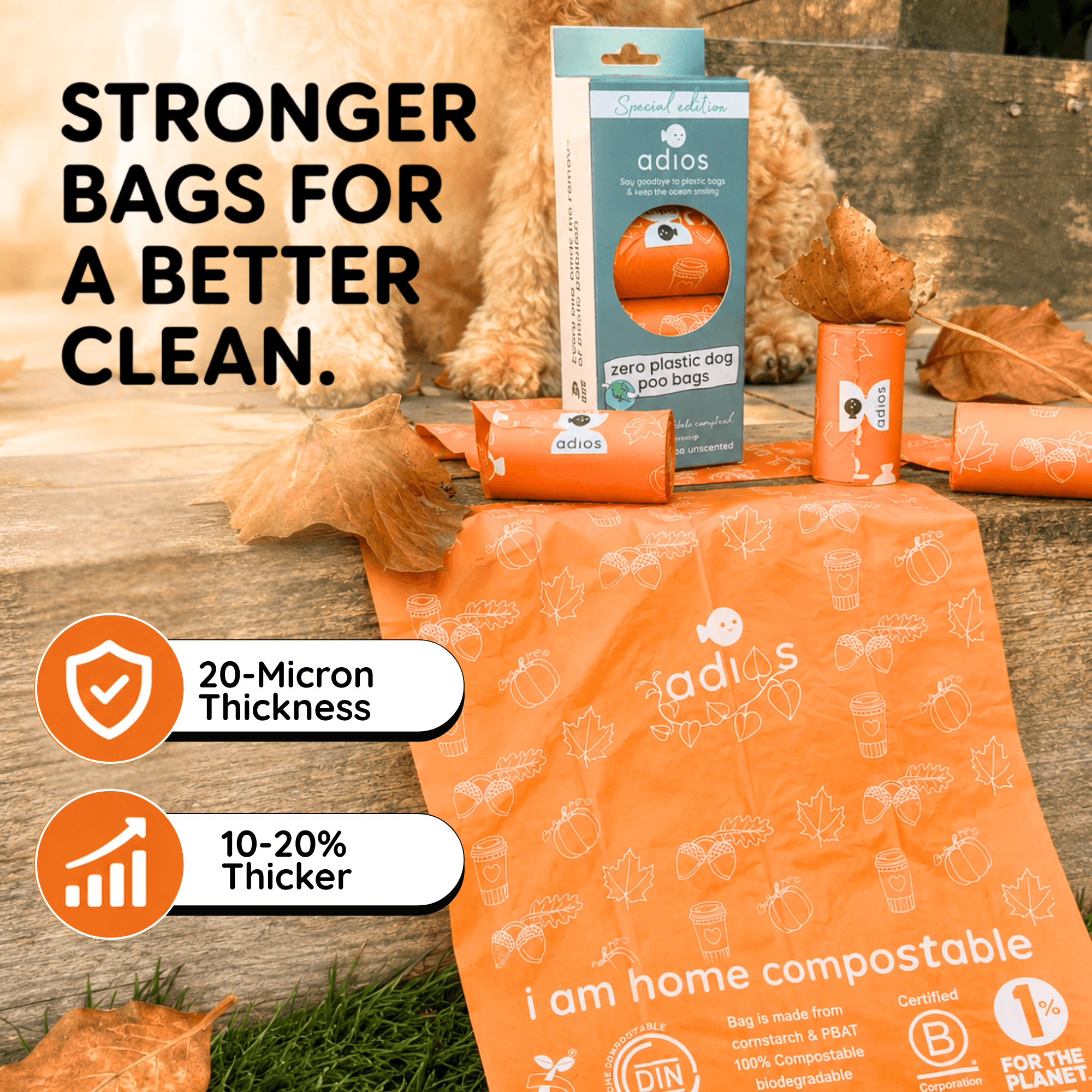 Autumn Compostable Dog Poo Bags 🍂