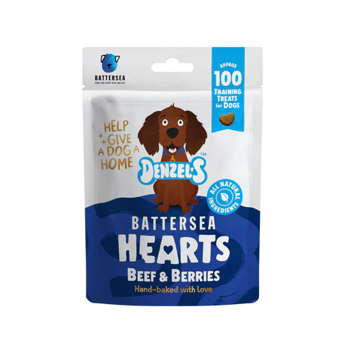 Denzel's Battersea Hearts Beef & Berries Dog Treats 90g