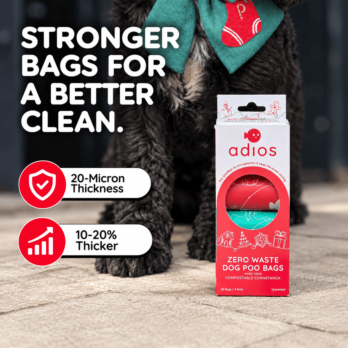 Christmas Compostable Dog Poo Bags