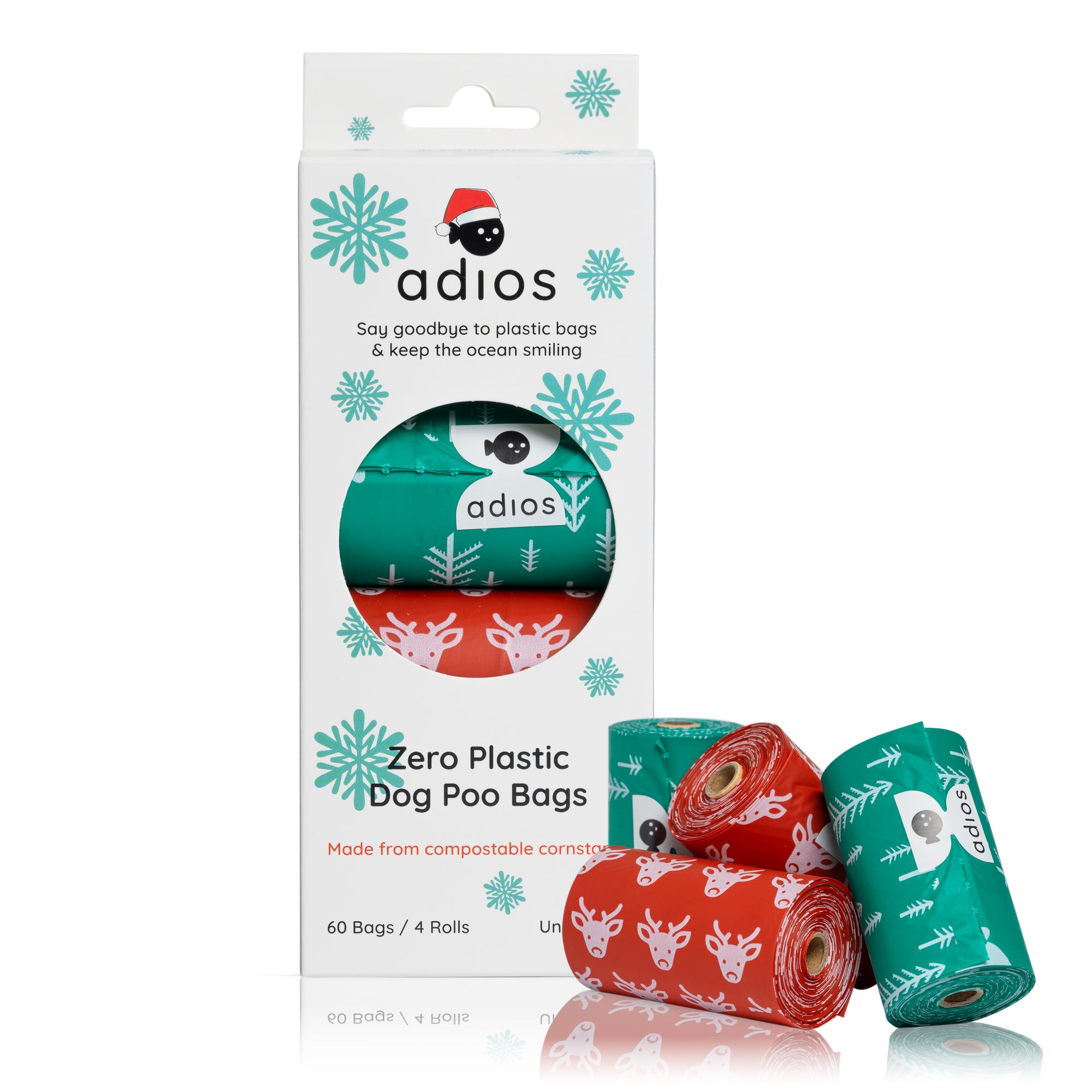 🎄 Adios Plastic Christmas - 4 Rolls – 60 Bags