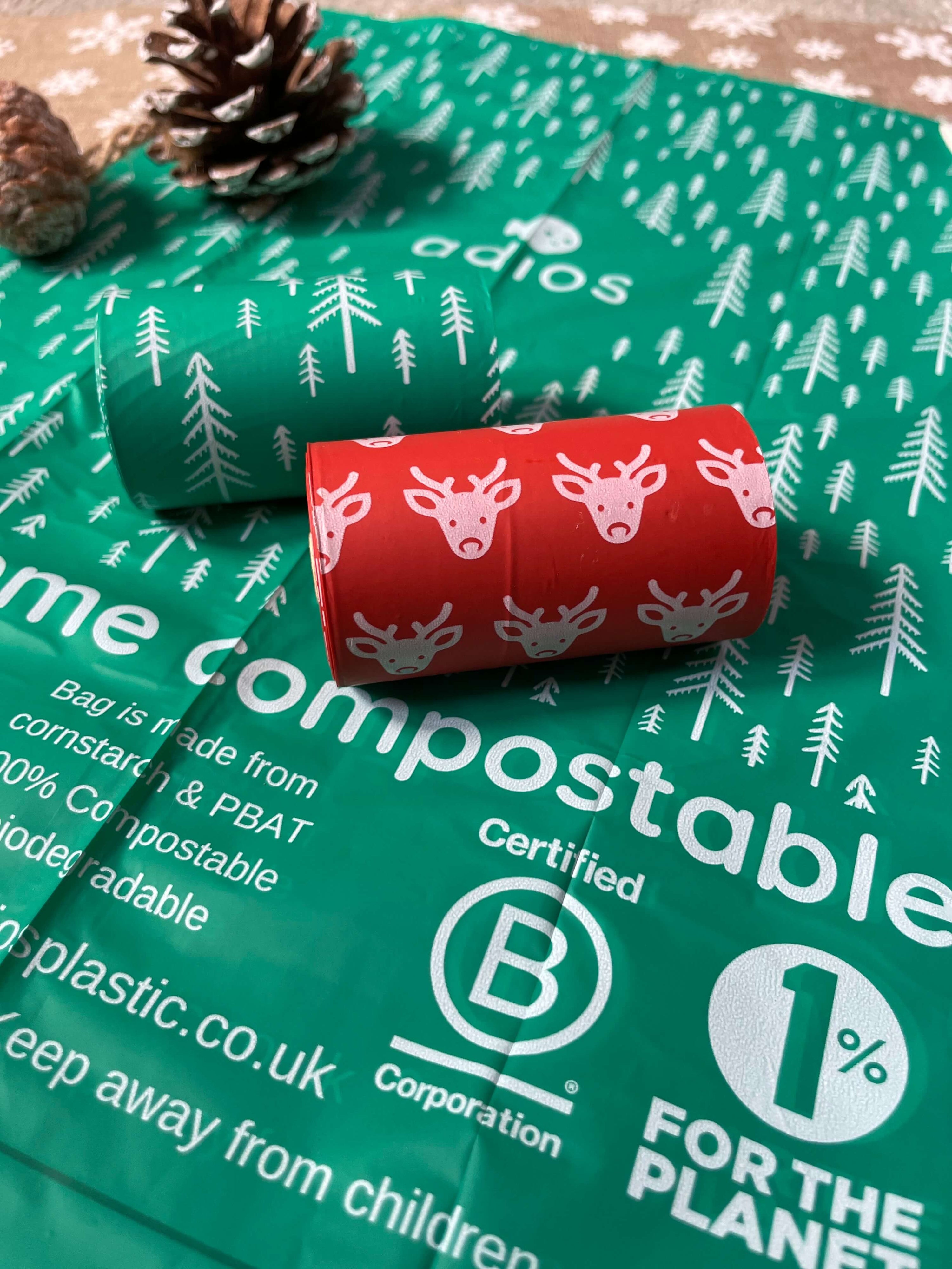 Christmas Compostable Dog Poo Bags