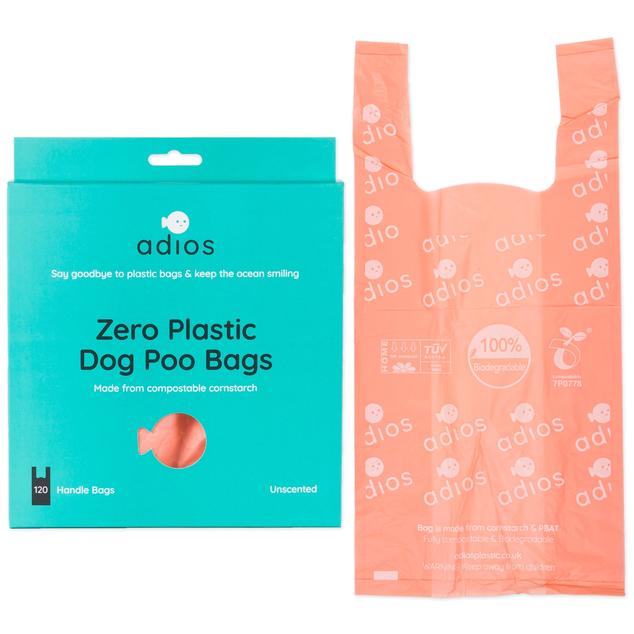 Pink shop poo bags